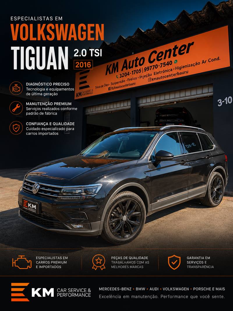 Especialistas em Volkswagen Tiguan — KM Auto Center Bauru