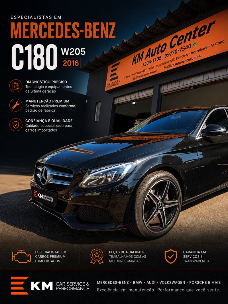 Especialistas em Mercedes-Benz C180 — KM Auto Center Bauru